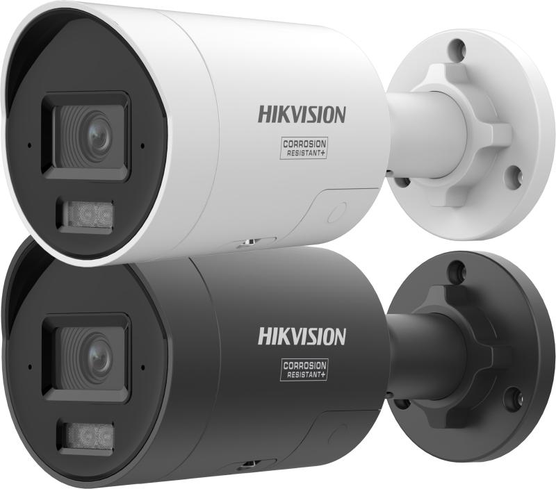 Hikvision DS-2CD2046G3-IZ2UY/SL 4 MP AcuSense motorised varifocal bullet camera with strobe, in white and black